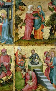 The Visitation and the Dispute with Doctors, from the Buxtehude Altar by Master Bertram of Minden